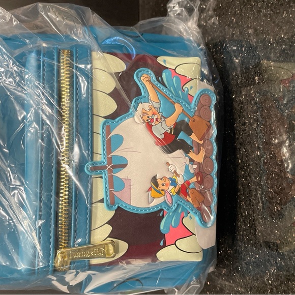 Loungefly Disney Pinocchio Whale and Raft Monstro Mini Backpack Brand New - Picture 4 of 12